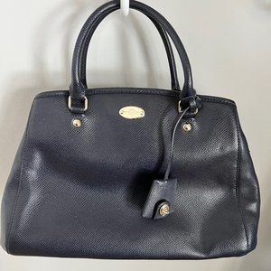 Coach Navy Leather Medium Satchel